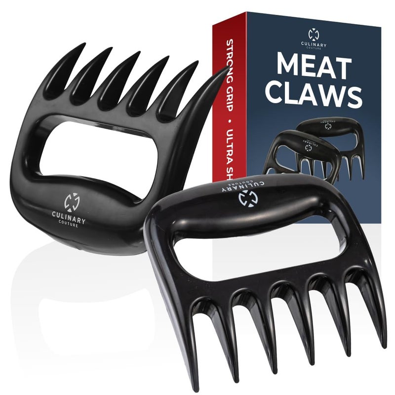 Culinary Couture Meat Shredder Claws â€“ Bear Claws Meat Shredder for Pulled Pork, Chicken and Beef, Heat Resistant Plastic Meat-Claws for Shredding, Ergonomic Grip, Dishwasher Safe BBQ Tool - Image 1